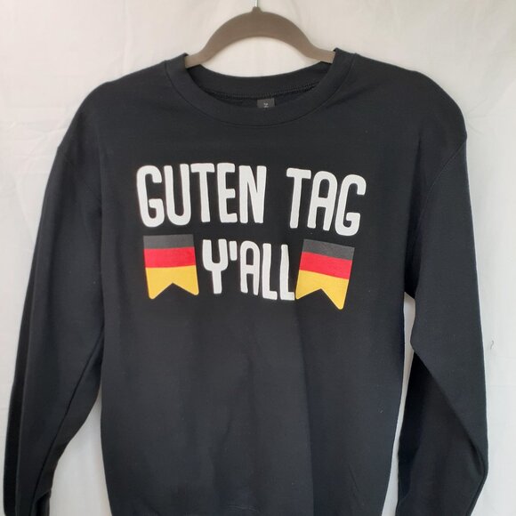 Guten Tag Y'all - German Flag - New Small Black Sweatshirt - Picture 1 of 5